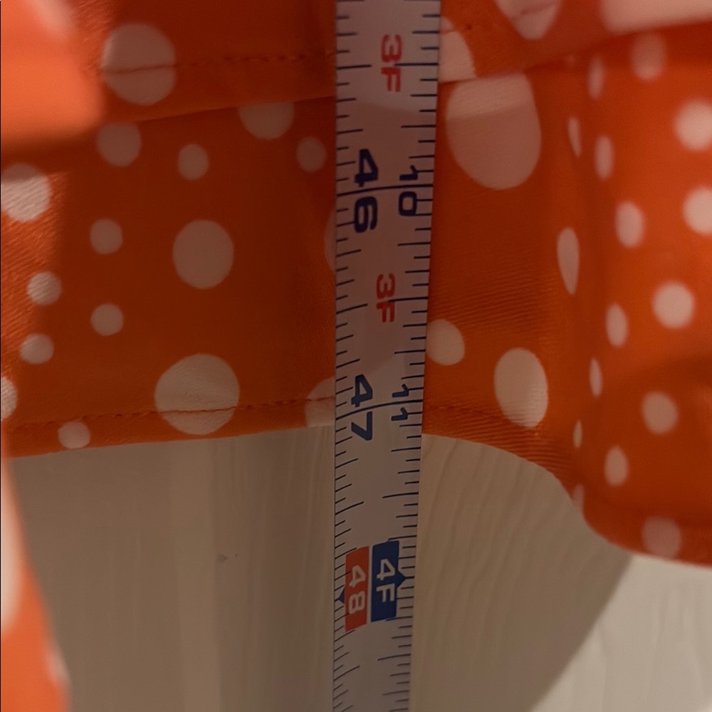 NWT Perceptions Coral and White Polka Dot Midi Dress - Picture 11 of 11